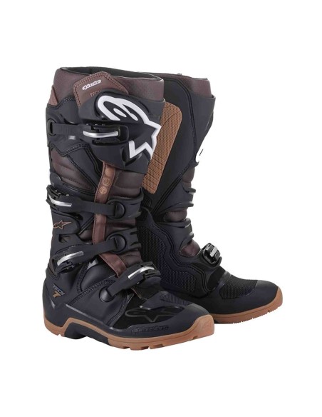 BOTAS ALPINESTARS TECH 7 ENDURO NEGRA MARRON OSCURO