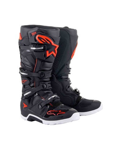 BOTAS ALPINESTARS TECH 7 ENDURO NEGRA ROJO FLUOR