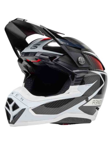 CASCO BELL MOTO-10 SPHERICAL MIPS FASTHOUSE RENEN RAYCON MATTE GLOSS NEGRO BLANCO