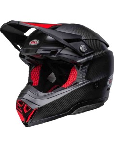 CASCO BELL MOTO-10 SPHERICAL SATIN GLOSS NEGRO ROJO