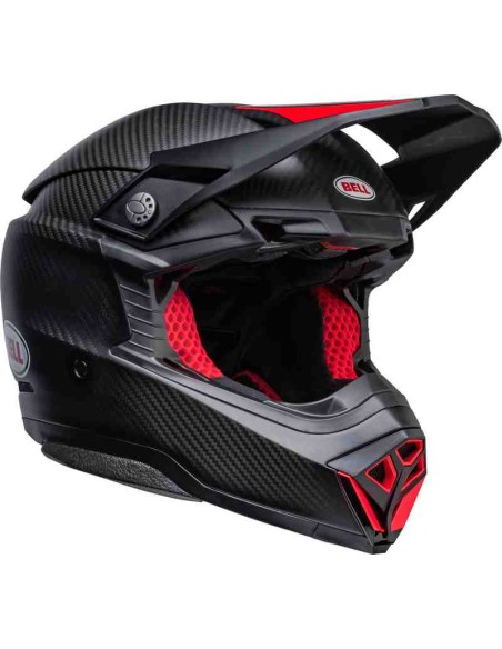 CASCO BELL MOTO-10 SPHERICAL SATIN GLOSS NEGRO ROJO