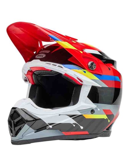 CASCO BELL MOTO-9S FLEX RENEN NOVA GLOSS NEGRO ROJO