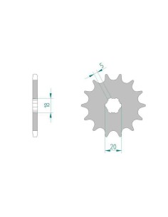 PIÑON AFAM GAS GAS PAMPERA 2T 125/250 97-05 CONTACT JT 25 94-96 JTX 270