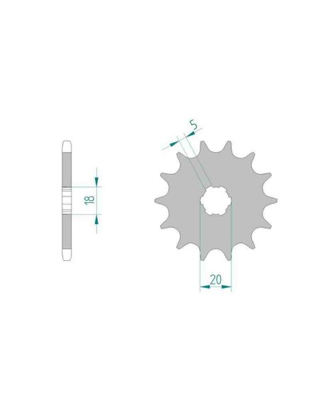 PIÑON AFAM GAS GAS PAMPERA 2T 125/250 97-05 CONTACT JT 25 94-96 JTX 270