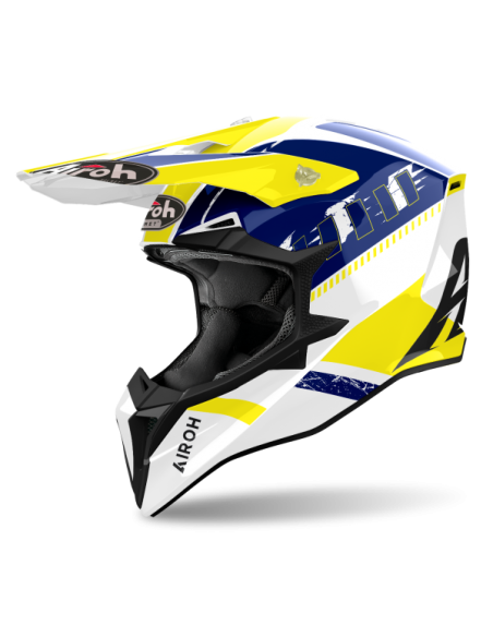 CASCO AIROH WRAAAP FEEL AMARILLO AZUL GLOSS
