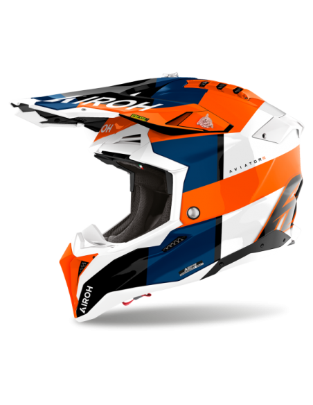CASCO AIROH AVIATOR 3 MONARCH NARANJA GLOSS