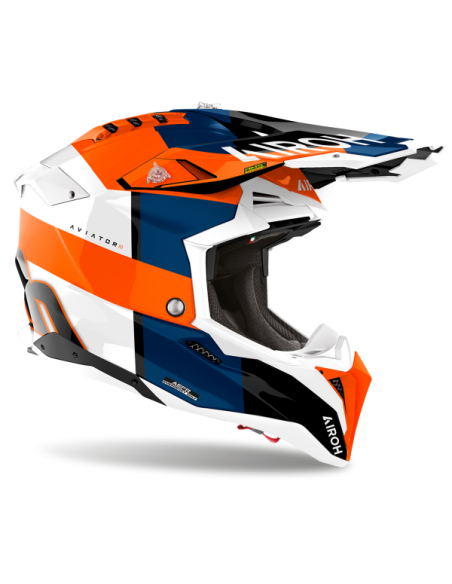 CASCO AIROH AVIATOR 3 MONARCH NARANJA GLOSS