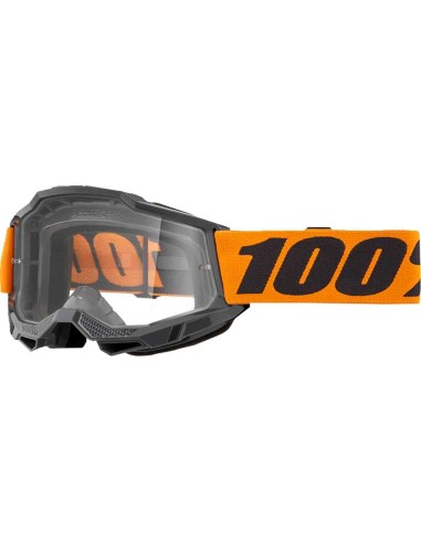 GAFA 100% ACCURI 2 NEGRA NARANJA- LENTE TRANSPARENTE