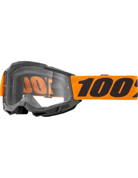 GAFA 100% ACCURI 2 NEGRA NARANJA- LENTE TRANSPARENTE