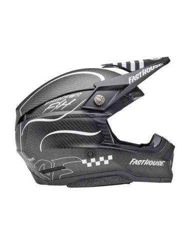 CASCO BELL MOTO-10 SPHERICAL MIPS FASTHOUSE RAVEN NEGRO MATE BLANCO