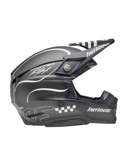 CASCO BELL MOTO-10 SPHERICAL MIPS FASTHOUSE RAVEN NEGRO MATE BLANCO