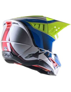 CASCO ALPINESTARS SUPERTECH SM5 SAIL AMARILLO FLUOR AZUL PLATA 2