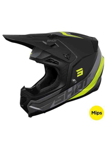 CASCO SHOT CORE CUSTOM NEGRO AMARILLO FLUOR MATE 2024