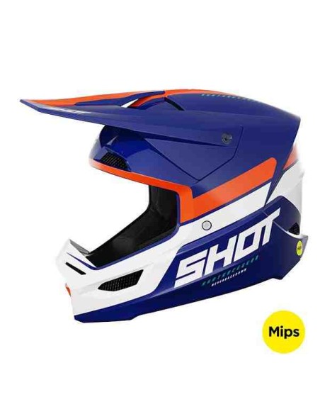 CASCO SHOT RACE IRON AZUL NARANJA GLOSSY 2024