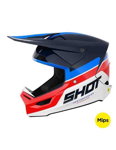 CASCO SHOT RACE IRON AZUL ROJO GLOSSY 2024