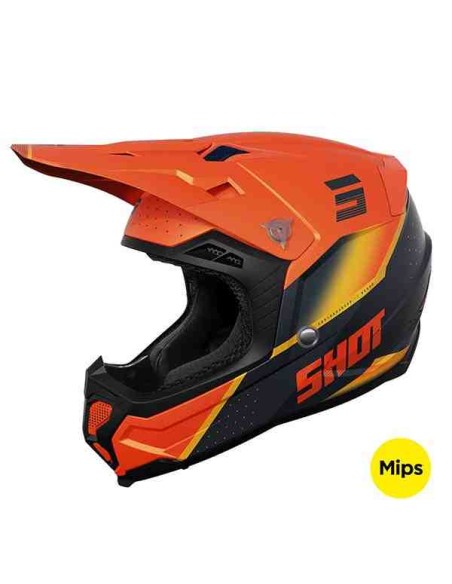 CASCO SHOT CORE HONOR NARANJA MATE 2024