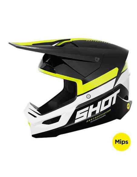 CASCO SHOT RACE IRON NEGRO AMARILLO FLUOR GLOSSY 2024