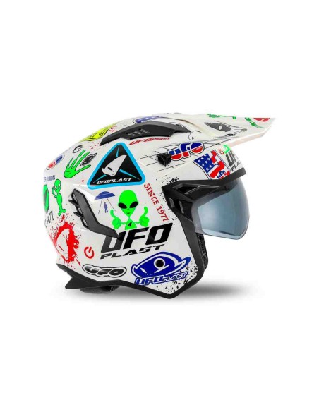 CASCO UFO TRIAL JET SHERATAN BLANCO MULTI