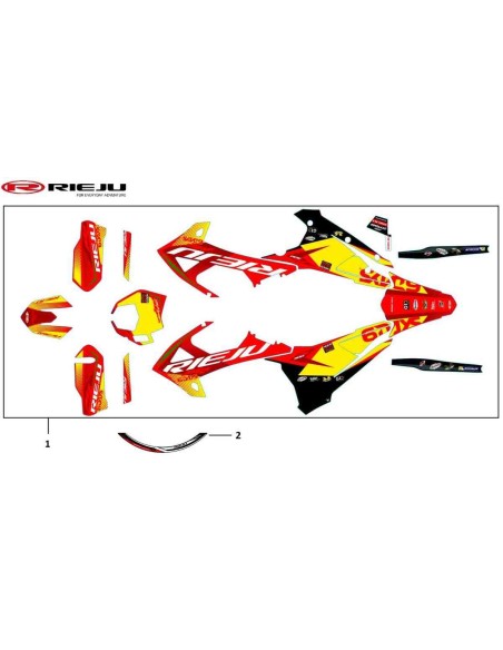 KIT ADHESIVOS RIEJU MR 250/300 GAS GAS EC 18-19 SIX DAYS ESPAÑA
