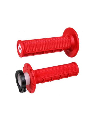 PUÑOS ODI MX V2 LOCK-ON HAF-WAFFLE ROJOS