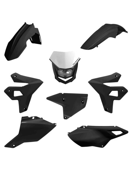 KIT PLASTICOS POLISPORT SUZUKI DRZ 400 00-24 NEGROS RESTYLING KIT PLASTICOS POLISPORT SUZUKI DRZ 400 00-24 NEGROS RESTYLING