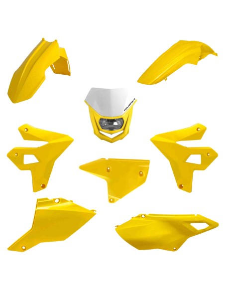 KIT PLASTICOS POLISPORT SUZUKI DRZ 400 00-24 AMARILLOS RESTYLING
