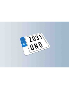 MATRICULA ACRILICA MOTO ENDURO PEQUEÑA HOMOLOGADA - 132x96 MM