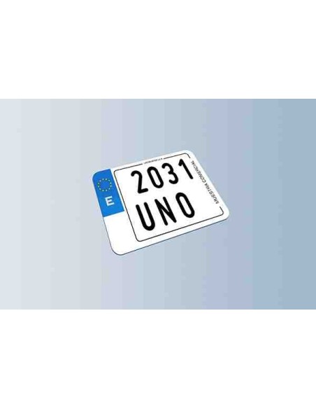 MATRICULA ACRILICA MOTO ENDURO PEQUEÑA HOMOLOGADA - 132x96 MM