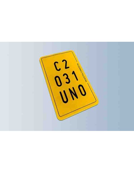 MATRICULA ACRILICA CICLOMOTOR HOMOLOGADA - 100x168 MM