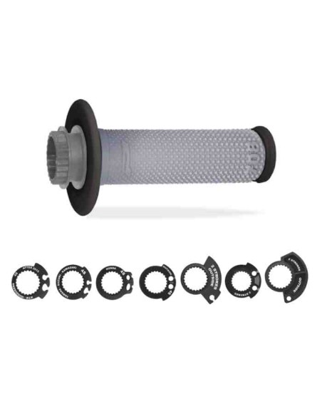 PUÑOS PROGRIP 708 LOCK ON GRIS NEGRO DOBLE DENSIDAD