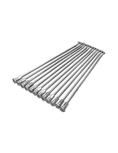 JUEGO DE RADIOS Y CABECILLAS 21" GAS GAS EC 02-19 RIEJU MR 250/300 21- PLATA