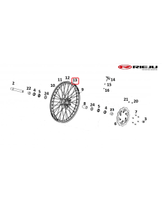 RADIO RUEDA DELANTERA RIEJU MR PRO 250/300