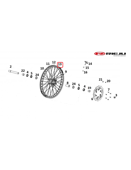 RADIO RUEDA DELANTERA RIEJU MR PRO 250/300