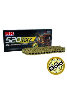 CADENA RK 520 KXZ MOTOCROSS SIN RETENES 120 PASOS ORO