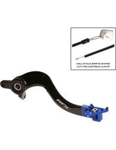 PEDAL DE FRENO RFX PRO FT HUSQVARNA TE 250/300 24-25 TC 250 23-25 NEGRO AZUL