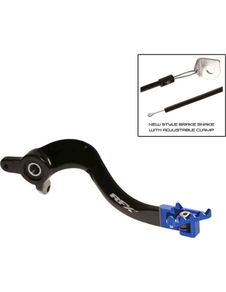 PEDAL DE FRENO RFX PRO FT HUSQVARNA TE 250/300 24-25 TC 250 23-25 NEGRO AZUL