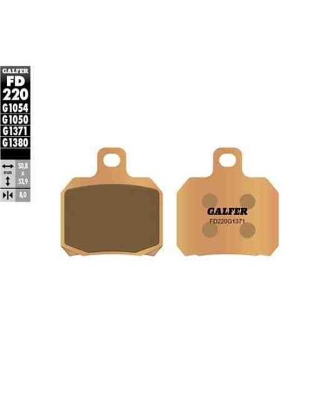 PASTILLAS DE FRENO TRASERAS GALFER RIEJU TANGO 125 06-10 TANGO 125 PRO 07-