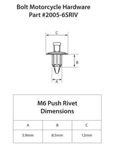 REMACHE PLASTICOS M6 - UNIDAD
