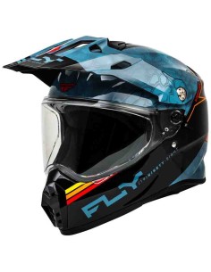 CASCO FLY RACING TREKKER KRYPTEK CONCEAL PIZARRA NEGRO ROJO