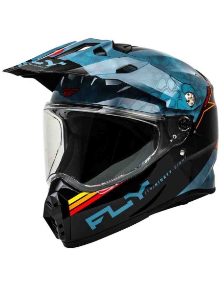 CASCO FLY RACING TREKKER KRYPTEK CONCEAL PIZARRA NEGRO ROJO