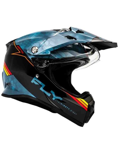 CASCO FLY RACING TREKKER KRYPTEK CONCEAL PIZARRA NEGRO ROJO