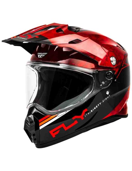 CASCO FLY RACING TREKKER KRYPTEK CONCEAL ROJO NEGRO