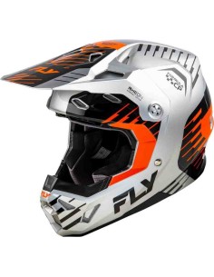 CASCO FLY RACING FORMULA CP SLICE GRIS NARANJA NEGRO