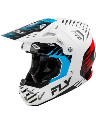 CASCO FLY RACING FORMULA CP SLICE BLANCO ROJO CIAN