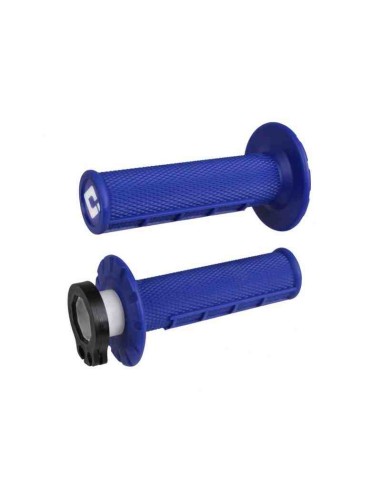 PUÑOS ODI MX V2 LOCK-ON HAF-WAFFLE AZULES