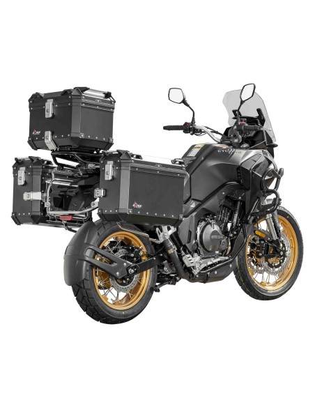 CYCLONE RX6 EXPLORER NEGRA - 3 MALETAS ALUMINIO
