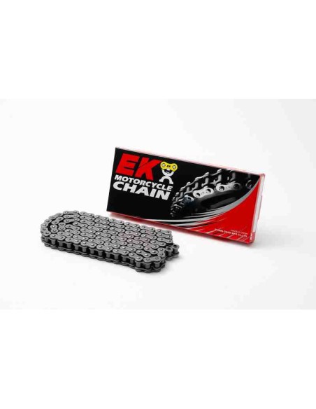 CADENA EK 428VVX QX-RING SUPER REFORZADA 124 PASOS NEGRA - ESLABON CLIP