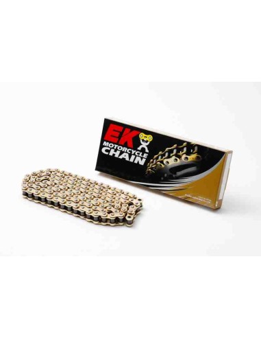 CADENA EK 428SHDR RACING 130 PASOS ORO - ESLABON CLIP