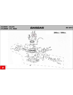JUNTA TAPA TERMOSTATO GAS GAS 200/250/300 03-13 PEQUEÑA