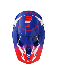 CASCO SHOT NIÑO FURIOUS BEAST AZUL ROJO GLOSSY 2